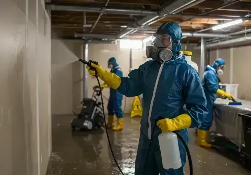 Basement Sanitization and Antimicrobial Treatment process in Hilltop Lakes, TX